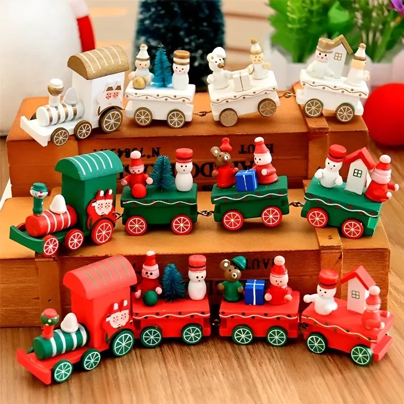 Decorative Wood Train クリスマス デコレーション Amazon.com: Yulejo Christmas Train Painted Wooden Christmas