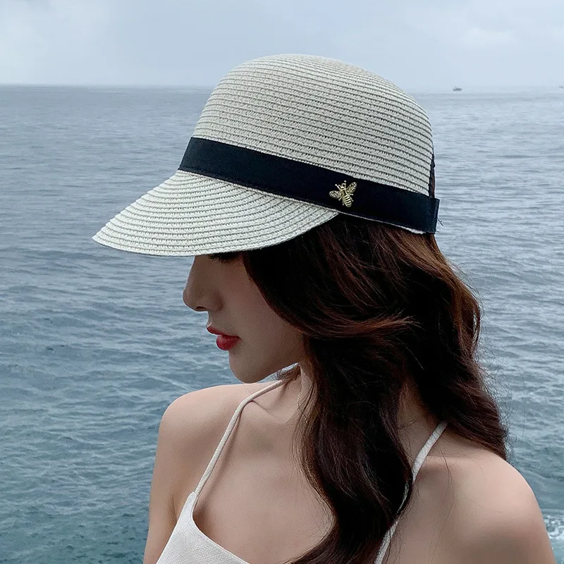 Women Straw Peaked Hat Beach Visor Cycling Baseball Caps sun hats ladies baseball caps