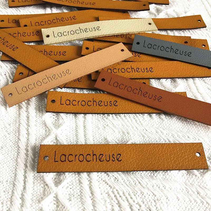 20 pieces Custom Labels With Metal Rivet, Knitting Beanie Tags