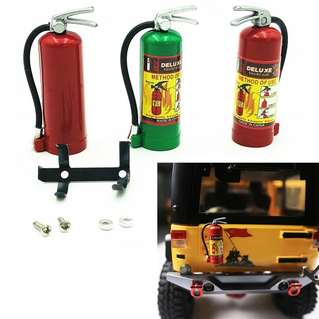  Extintores de incendios de simulación, extintor de incendios de  automóvil a control remoto, diseño de simulación, escala RC vívida y  ligera, mini extintor de incendios de juguete para AXIAL SCX10 WPL