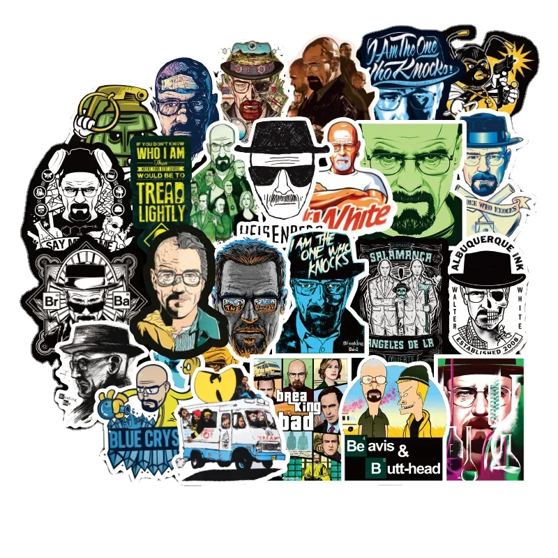 

TD ZW 50 Pcs/lot American Classic Breaking Bad Stickers Graffiti Stickers For Laptop Luggage Car PVC Waterproof Decal Sticker