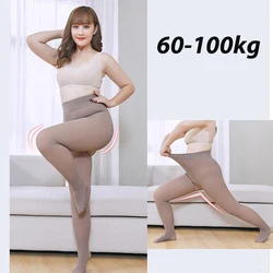 Plus Size Solid Corlor Pantyhose High Waist Leggings Tights  High Stretch Stockings Women Stetchy Female Pantys Dropshipping