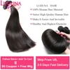 Luduna Straight Bundles Human Hair Brazilian Human Hair Bundles Remy Extensions 1/3/4 Bundle Deal Weave Double Weft Hair Weaving 3
