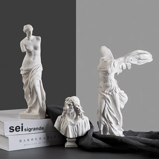 Statue de déesse de la victoire grecque avec ailes d'ange, Sculpture en résine pour armoire de maison, bureau, bibliothèque, décoration artistique 2