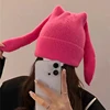 1Pc Bunny Hats Beanie Long Ear Warm Hat Crochet Knitted Hat Cute Bunny Hat Rabbit Ears Hats for Women Winter Hats Warm Caps 3