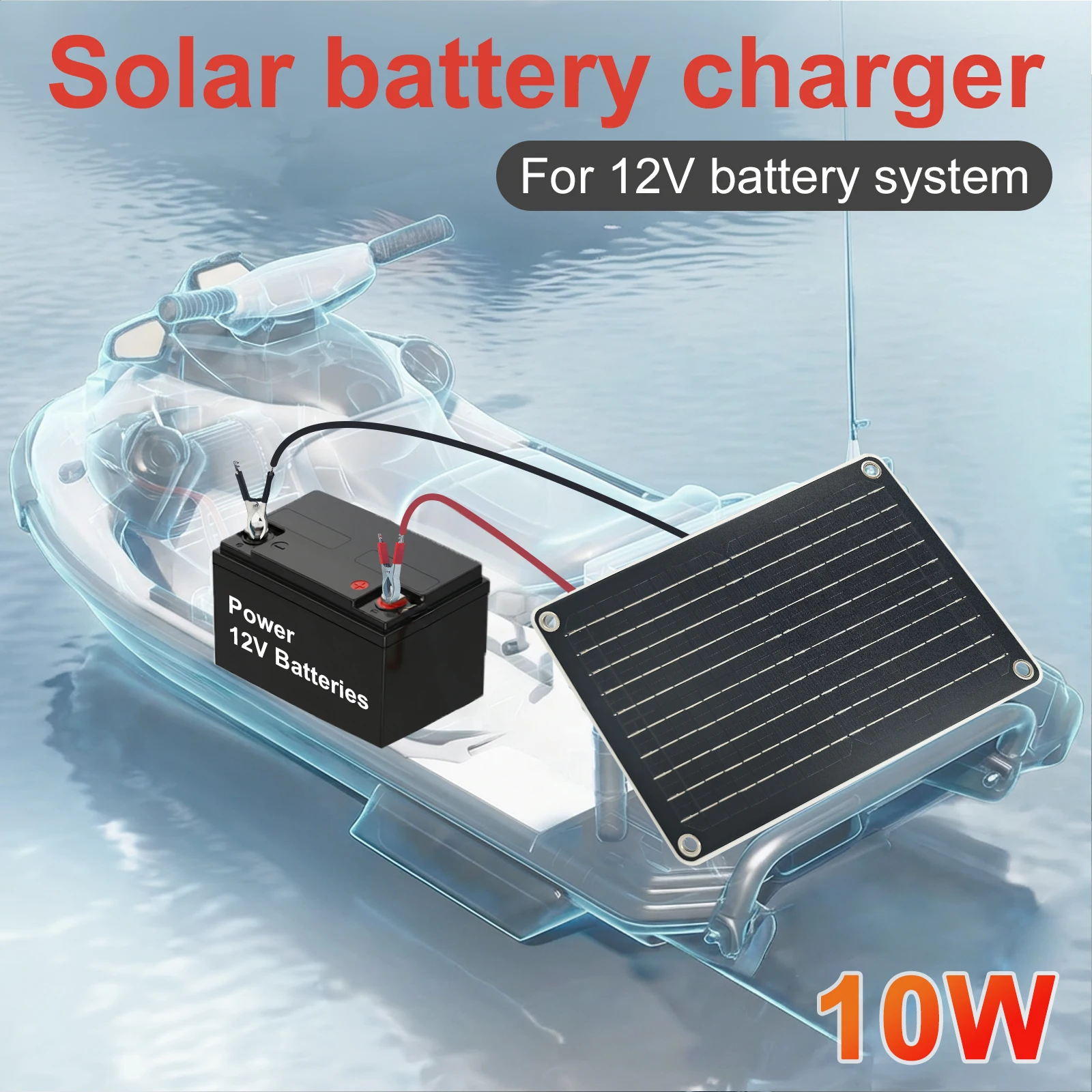 LEAORLD Chargeur de batterie solaire MPPT 12V 10W, kit de charge au solaire pour batterie 12V pour voiture, bateau, marine, camping-car 1 LEAORLD Chargeur de batterie solaire MPPT 12V 10W, kit de charge au solaire pour batterie 12V pour voiture, bateau, marine, camping-car 1