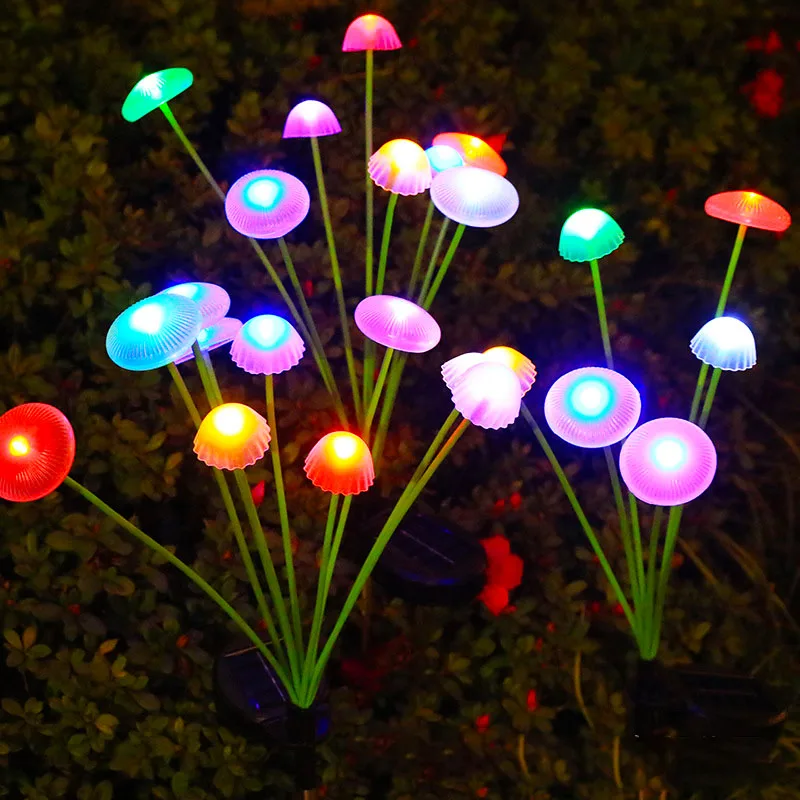 Waterproof Solar LED Mushroom Garden Lights for Outdoor Pathway and Yard Decor