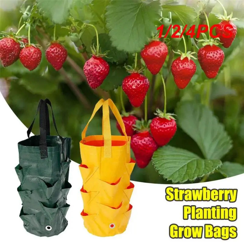 

1/2/4PCS Garden Planting Bag Strawberry Grow Bag 3L Multi-mouth Vertical Flower Tomato Planter Bag