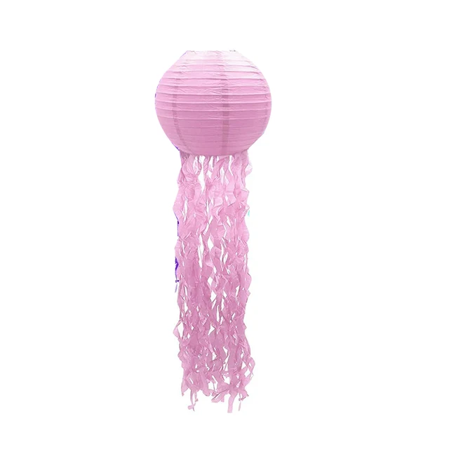 Lanterne A Medusa Per Feste - Set 3 Pezzi Con Adesivi Sirena, Decorazione A Tema Oceano
