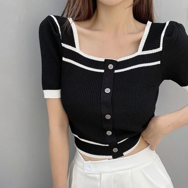 여성용 하프 하이 칼라 조끼, 솔리드 캐주얼 민소매 니트, 여름 하프 터틀넥 니트, 민소매 티셔츠 