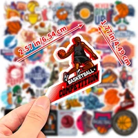 50pcs Basketball Sports Waterproof Decorative Stickers For Water Cup, Computer, Phone, Luggage 2