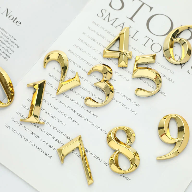 1pc Height 5cm Home Sticker Address Door Label Modern House Number #0-9 Hotel Apartment Door Plate house number signs door signs house numbers number plate