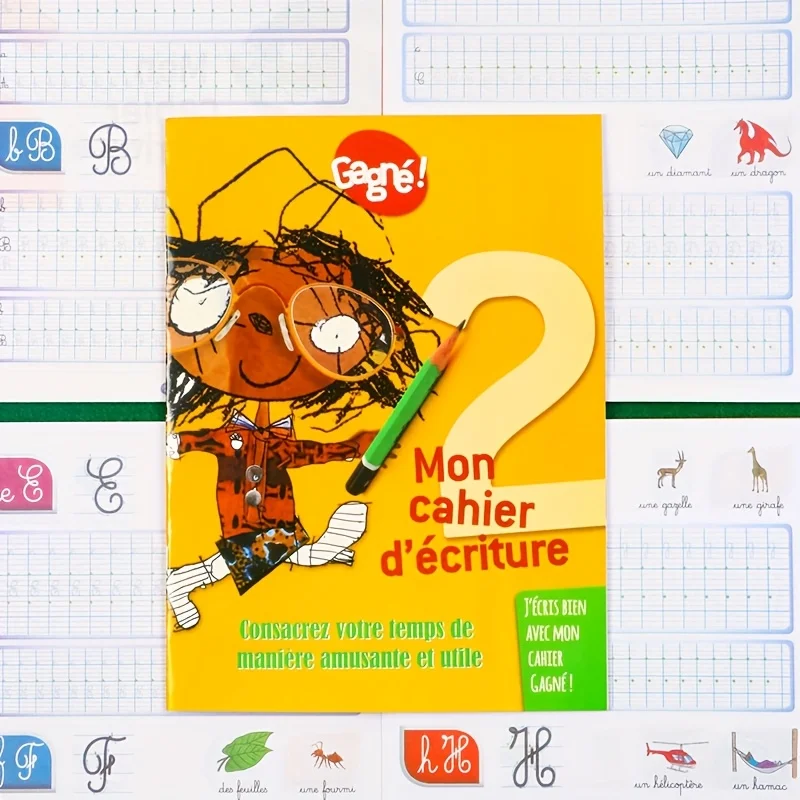 2 Books, Each with 32 Pages, French Writing Practice Notebooks, Suitable for All Office, School, and Home Use, Recommended for Gift Lists. - 3