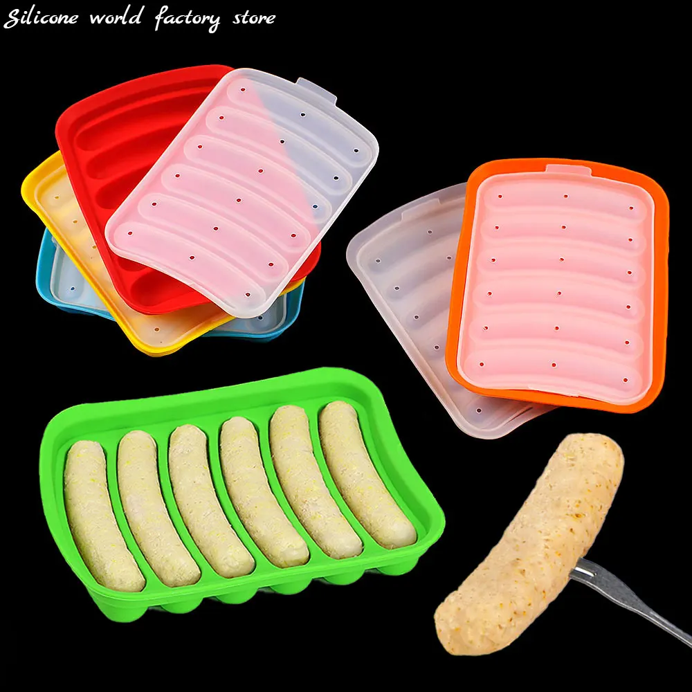 DIY Silicone Sausage Mold with Lid for Baby Food and Hot Dog Making