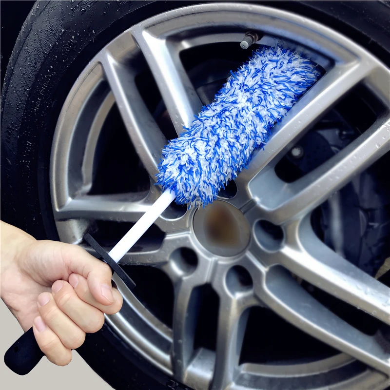 цена Car Upgraded version Lengthened Car maintenance Rim Cleaning Brush Car Wash Beauty Microfiber  Tire Cleaning Tools