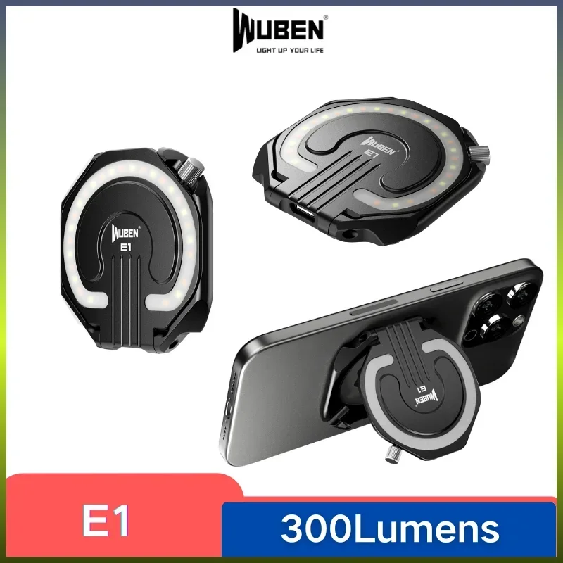 WUBEN E1 EDC Mini Flashlight, Rechargeable 300 Lumens LED