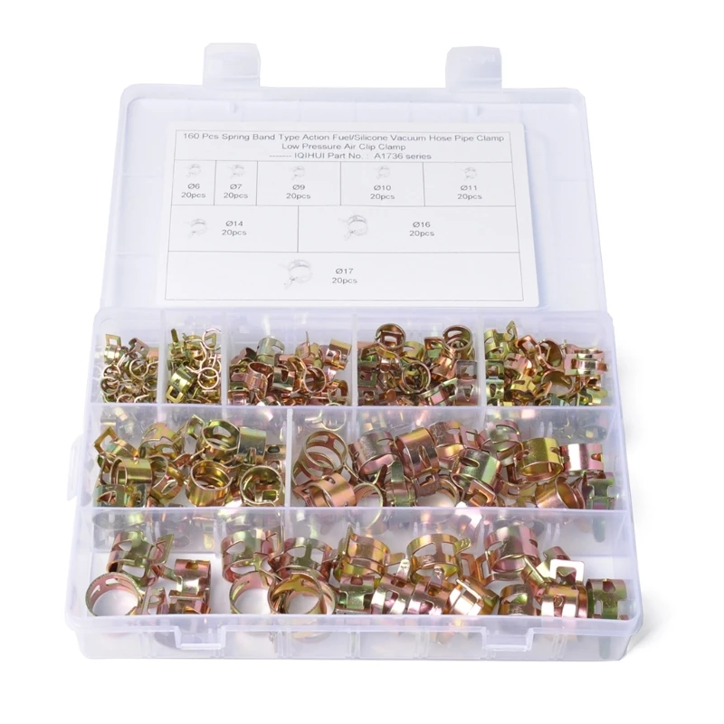 

28GB Truck Spring Clips Oil Water Hose Air Tube Clamp Plumbing Fastener for Car