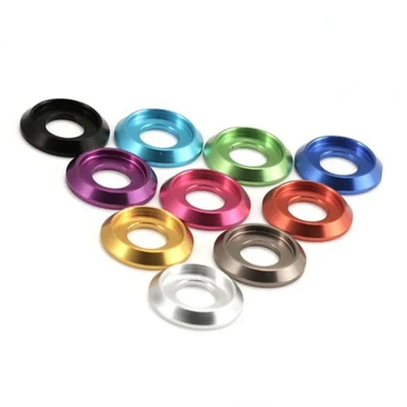 M2 M2.5 M3 M4 M5 M6 M8 colourful Aluminum cup head washer for button head screw 10pcs-50pcs,aluminum washers