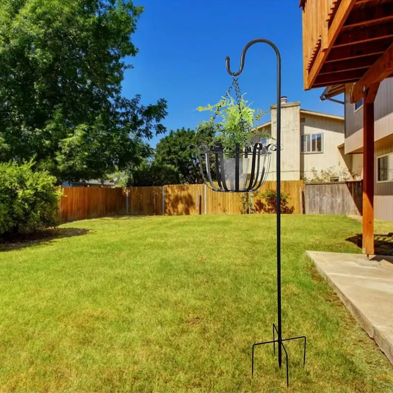 Adjustable Shepherd Crook Hooks Garden Border Hook String Lights