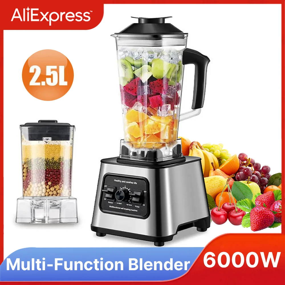 6000WPowerfulBlenderMixerJuicerSmoothieMakerTableBlenders25L
