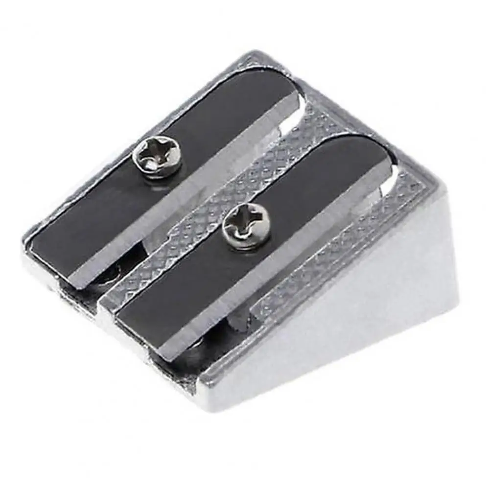

10pcs Mini Magnesium Pencil Sharpener Dual Hole Design Ergonomic Grip Portable Hand Held Pen Sharpener