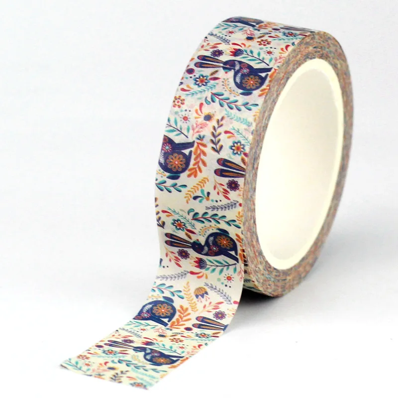 1PC 10M Decorative Rabbit and Leaves Easter Washi Tape for Scrapbooking Journal Adhesive Masking Tape Kawaii Stationery Adhesive Tape Washi Tape Adhesive Tapes Masking Tape Decorative Tape Decoration Tape Collage Tape