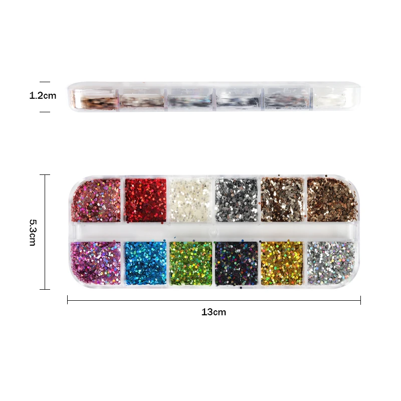 6pcs/set Holographic Glitter For Epoxy Resin Filling Rainbow Sequins Resin  Pigment Powder Resin Filler Resina Epoxi Kit Completo