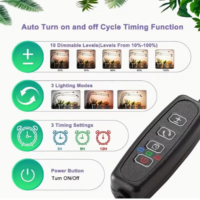 USB LED Full Spectrum Grow Light with Timer