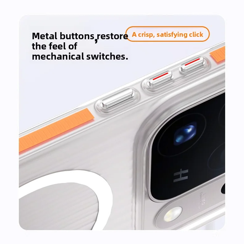 Hard Transparent Magnetic MagSafe Anti-slip Protective Back Cover