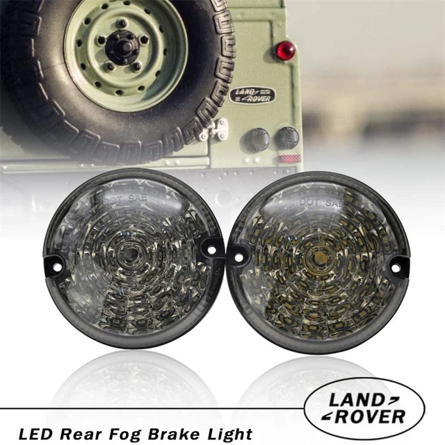 Luz Antiniebla Trasera LED Redonda 95mm Para Land Rover Defender 90/110 | Transparente | Actualización NAS