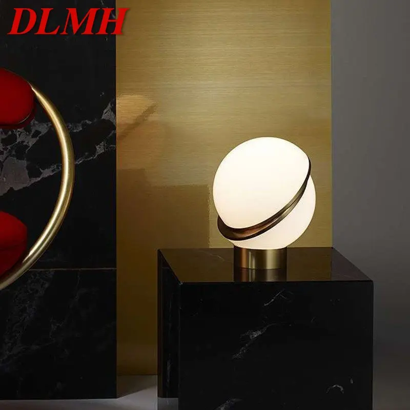 

DLMH Modern Sphere Table Lamp LED Creative Devise Bedside Desk Light for Home Living Room Bedroom Study Decor