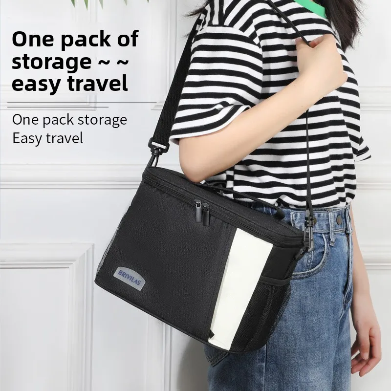 옥스포드 천 도시락 가방 내구성 있는 피크닉 캠핑 쿨러 가방 모던 미니멀리스트 스타일 보온 대형 아이스백 크로스바디