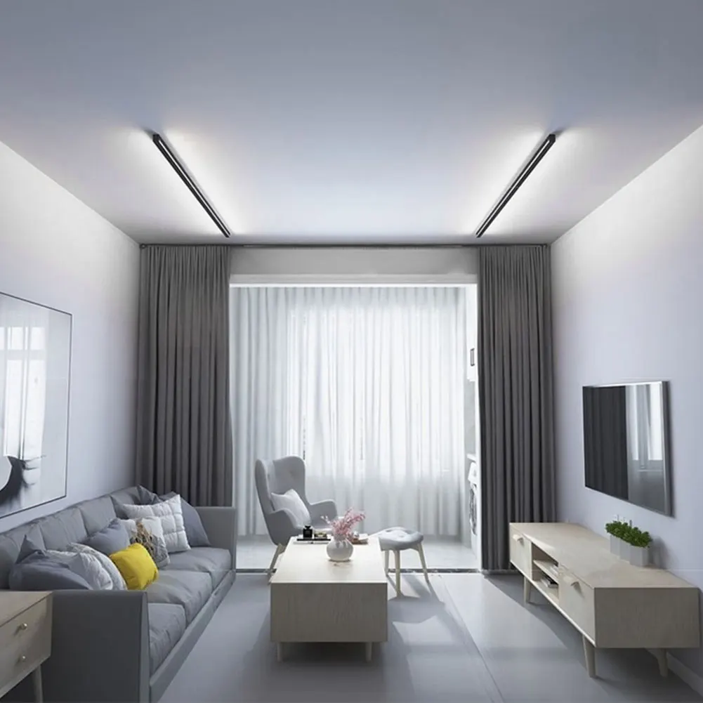 LED Long Strip Wall Lamp Bedside Hall Aisle Staircase Lighting Modern Simple Background Line Art Wall Lights for Indoor Bedroom — view 4