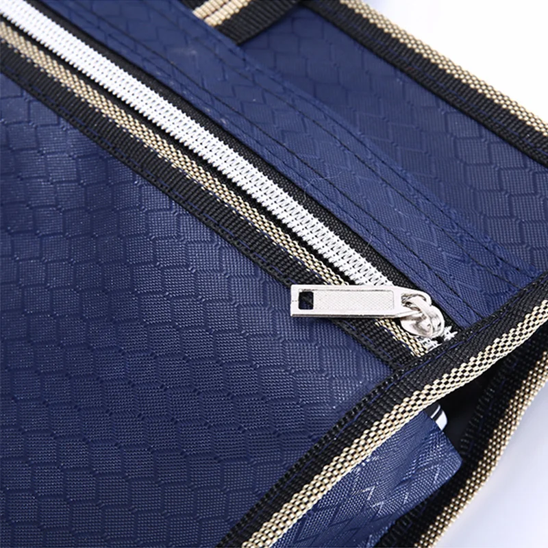 A4 문서 파일 가방 폴더 패션 휴대용 캔버스 서류 가방 더블 지퍼 문서 가방 데이터 문서 사무실 보관