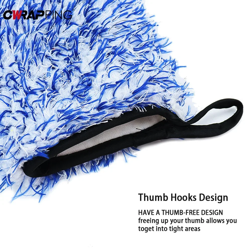 Car Cleaning Gloves Microfiber Car Wash Gloves Wheel Hub Rim Cleaning Mitt Rims Brush Soft Dusting Gloves Car Cleaning Tools for Auto Accessories car cleaning gloves microfiber car mitt microfiber cleaning gloves microfiber washing gloves microfiber gloves