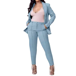 Elegant Pants Sets Suit Women 2 Piece Set Women Outfits Fall Clothes 2023 Two Piece Set Female Office Pants Suits Wholesale