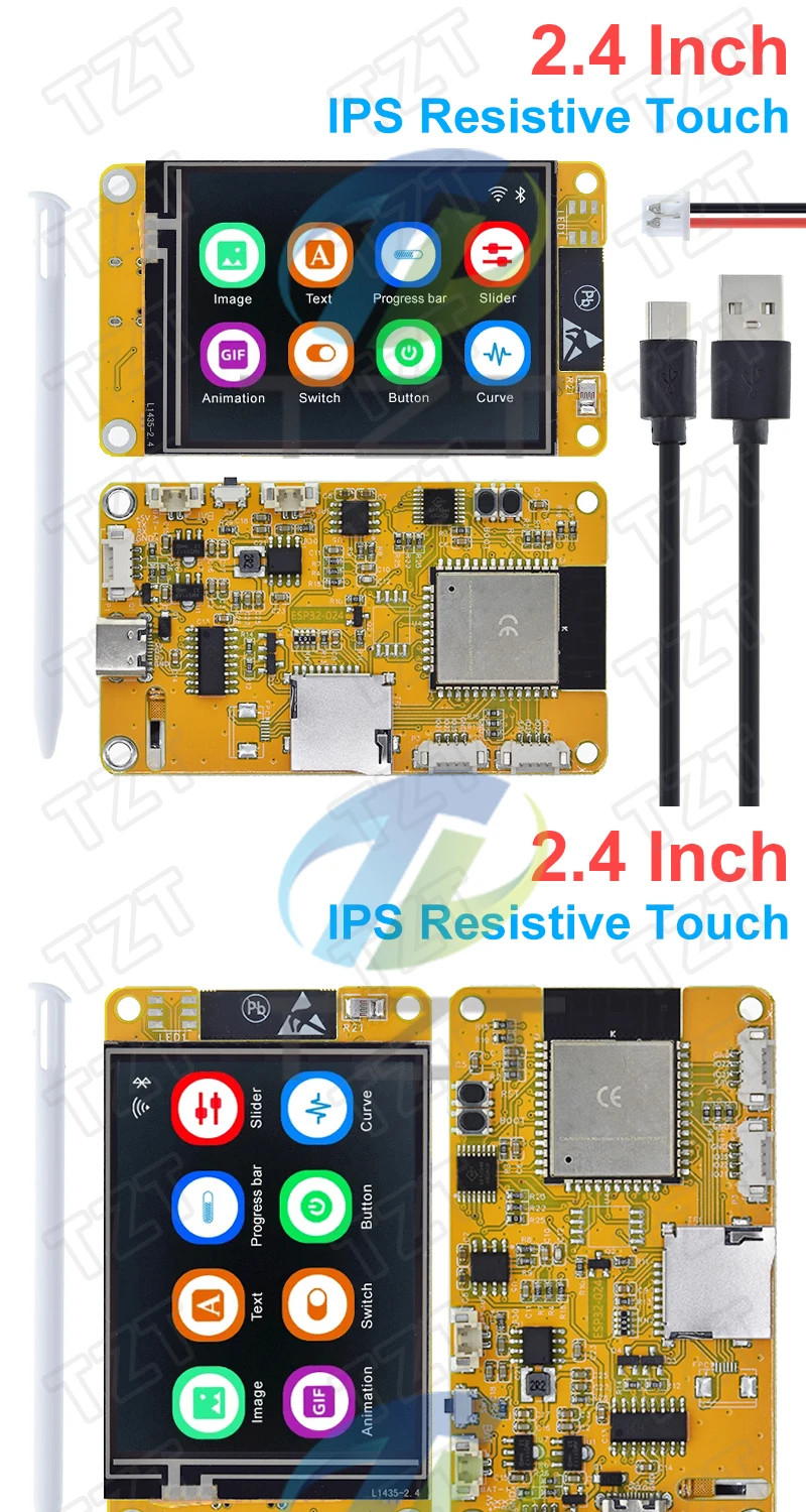 TZT ESP32 LVGL WLAN- und Bluetooth-Entwicklungsboard 2,4/2,8/3,5 Zoll LCD TFT Modul 240*320 Smart Display Bildschirm mit Touchfunktion – Detail 5