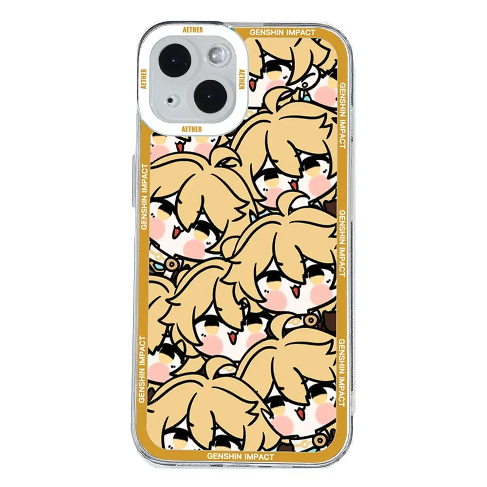 Cute Cartoon Soft Clear Genshin Impact Phone Case Cover