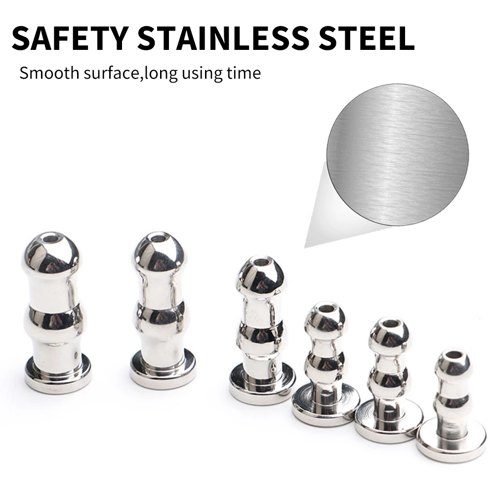 6 Size Male Urethral Dilator Penis Plug Metal Hollow Urethral Catheter Sounding Stimulation Adult Products Sex Toys For Men 18+
