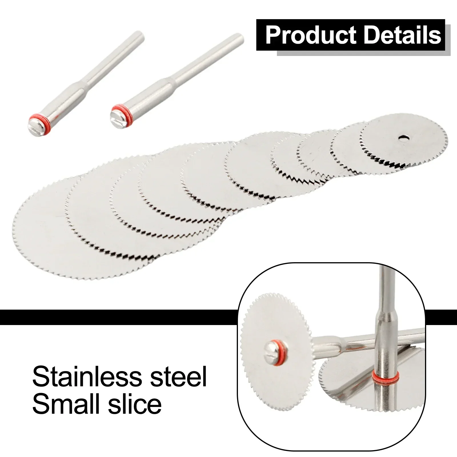 Mini Saw Blades 12pcs Carbon Steel Circular Saw Disc With Mandrel Rotating Cutting Discs for Wood Plastic Metal