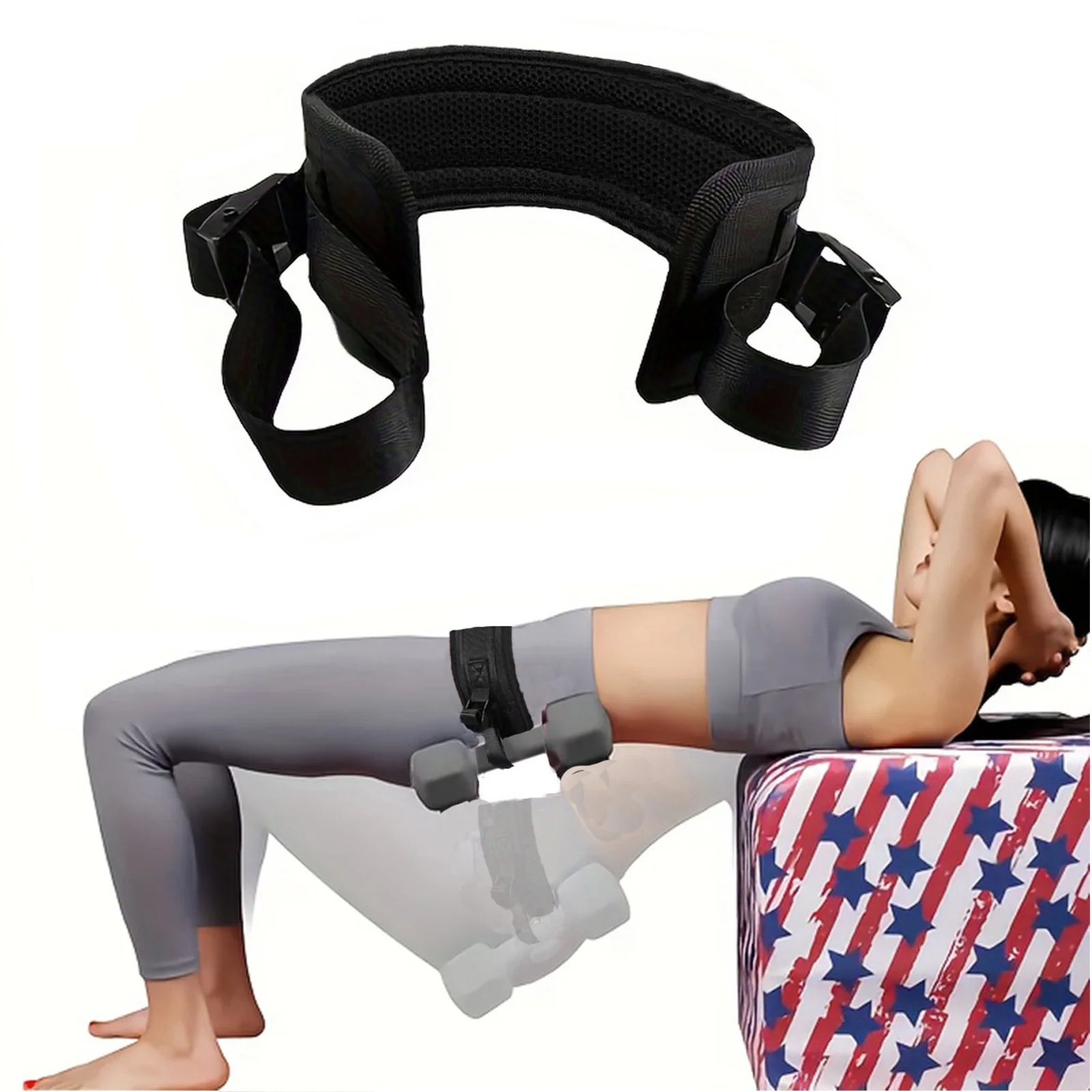 Gym Accessories Weight Lifting Waist Strap Hip Thrust Belt For Glute Bridge Squat Lunge Dip Exercises
