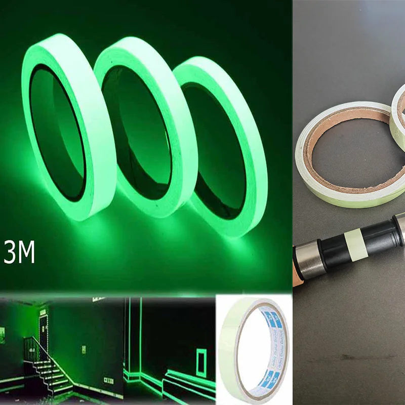 10 Pezzi Nastro Luminoso Autoadesivo Nastro Di Avvertimento Fluorescente Antiscivolo Per Palcoscenici Di Archiviazione Della Luce 1 5 Cm X 3 M 94871044