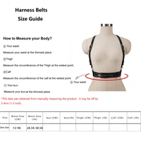 Femmes mode cuir harnais taille ceinture gothique jarretelle femme harnais décoratif harnais sangles Punk vêtements accessoire 6
