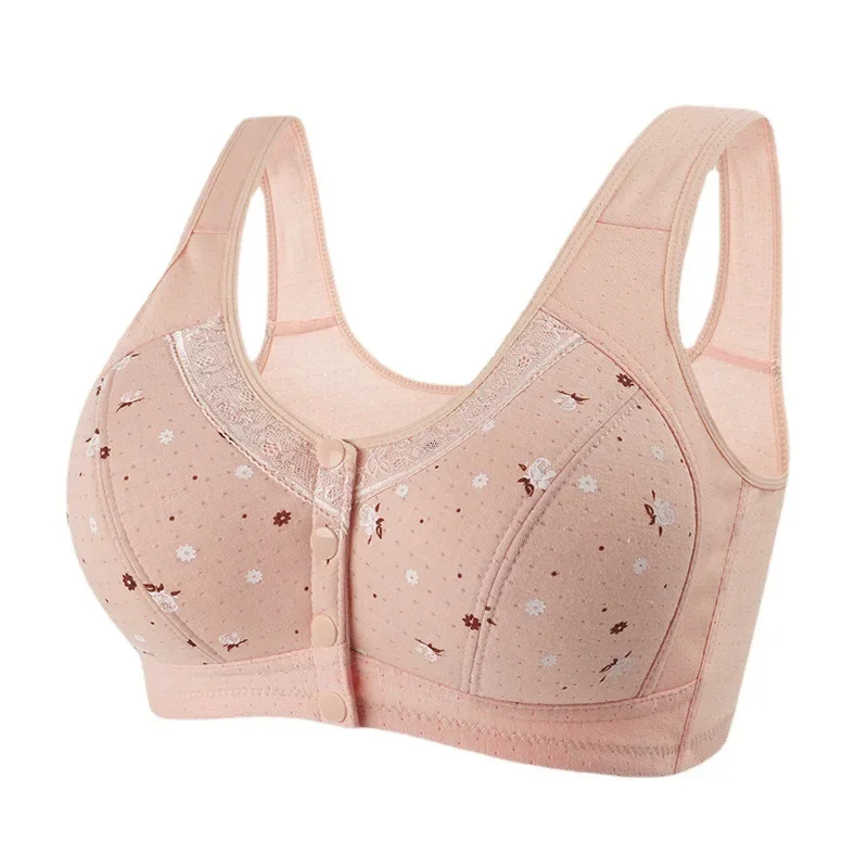 2025 New Confortable Bra Cotton Women Wire Free Bras Push Up Front Closure Underwear Female Everyday Lingerie Large Bust 50BCD 3