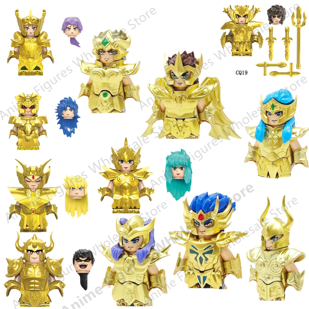 

New Gold Saint Shiryu Seiya Hyoga Ikki Shaka Dohko Mu Figures Minifigures children's toys building blocks Gifts