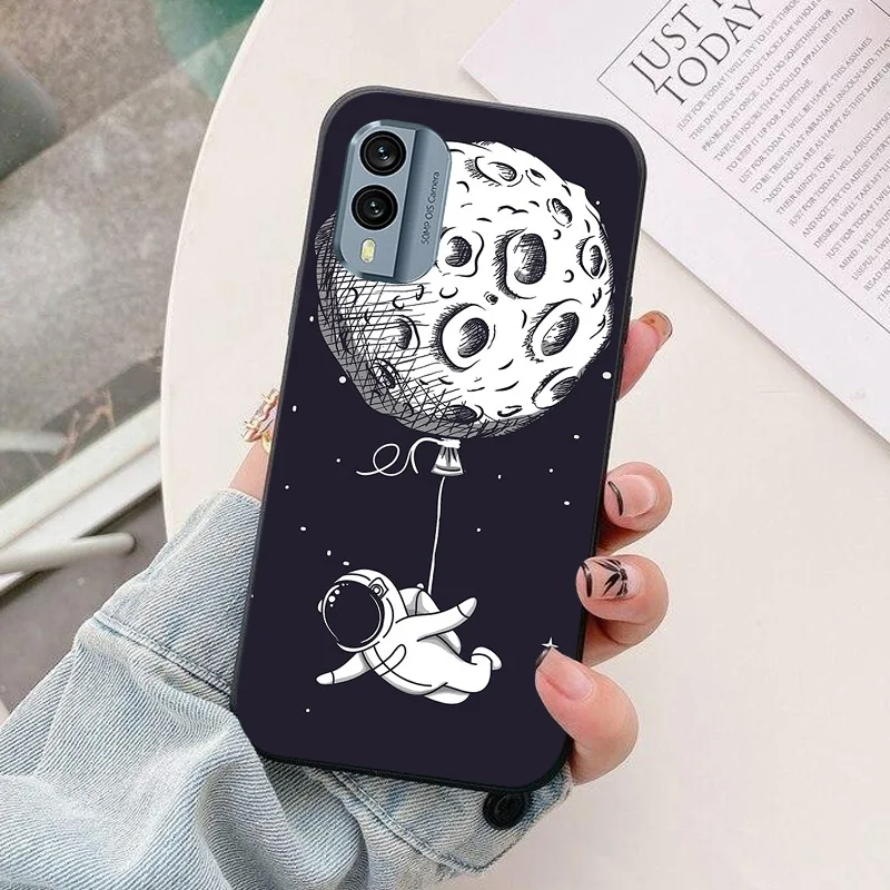 Astronaut Black Silicone Soft TPU Protective Phone Case - Premium Back Shell Coque