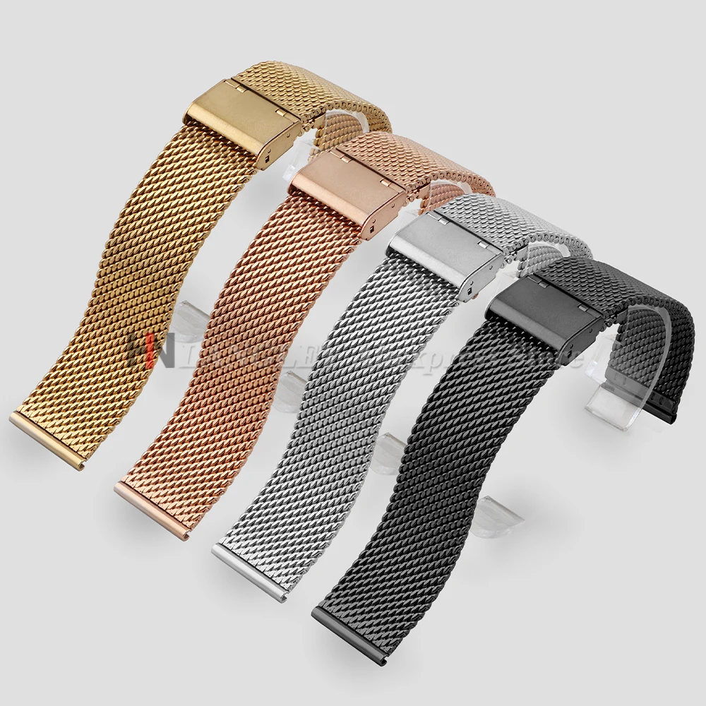 Elegant Milanese Mesh Stainless Steel Watchband Bracelet