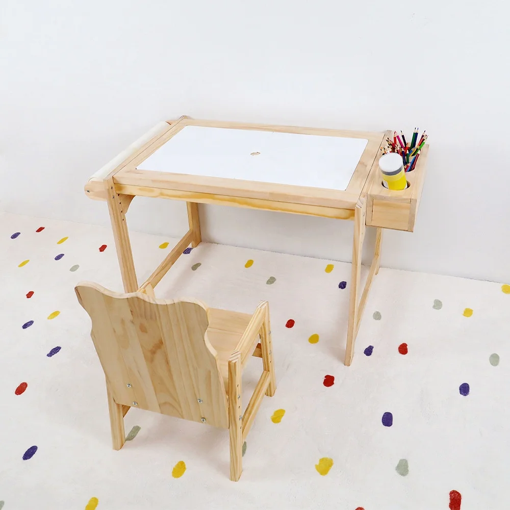 Montessori Toddler Wooden Play Table-Sensory Table with Bins-Educational Activity Table for Kids Craft