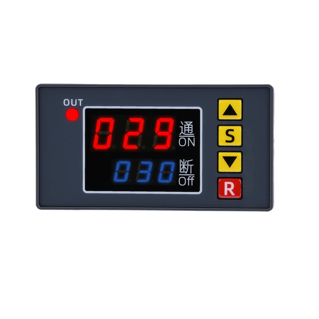 Timer Digitale Con Rel&egrave; 0-999s/min/h - Modulo Temporizzatore ON/OFF Con Display LCD Per Automazione