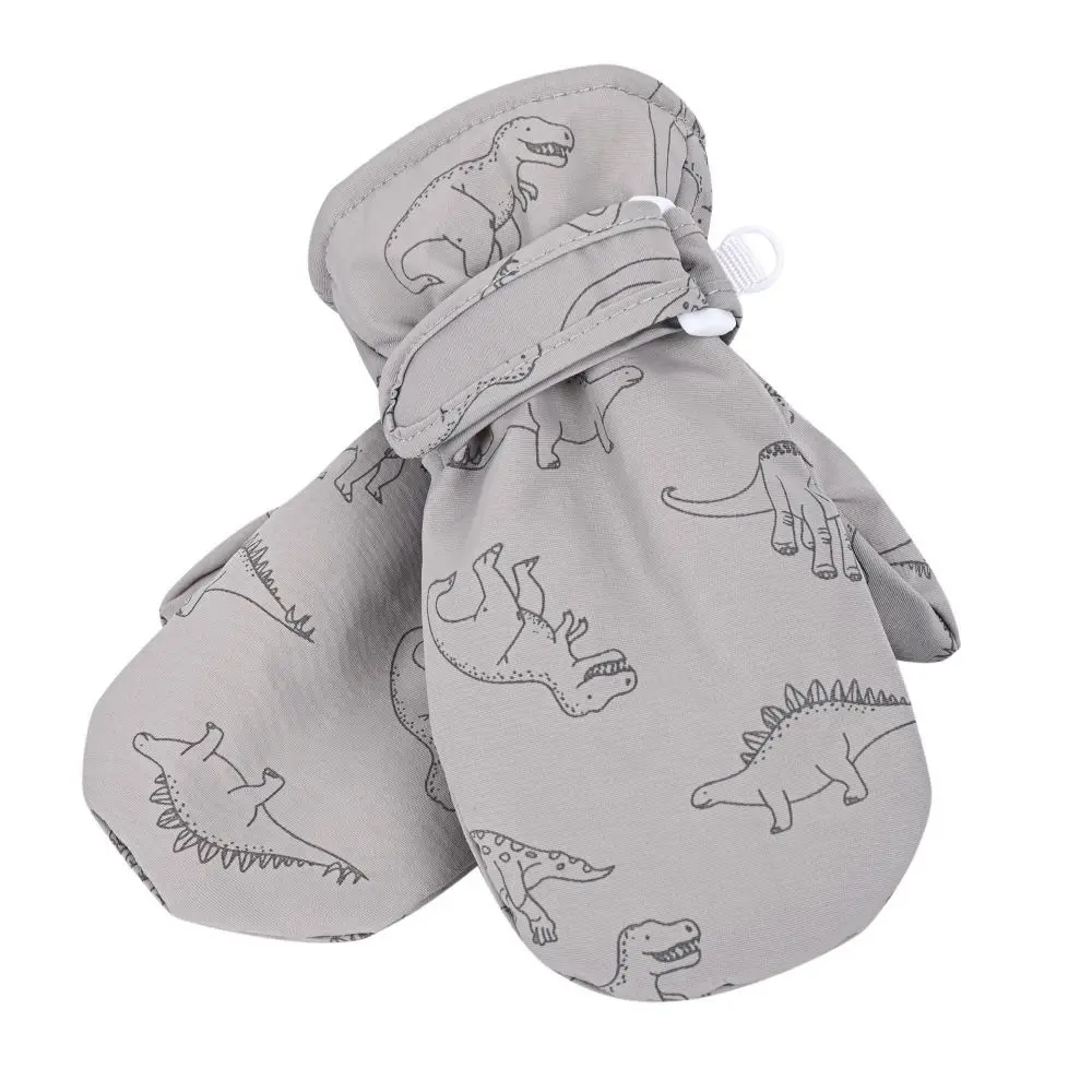 Dinosaur Winter Mittens Kids Dinosaur Snow Gloves - Waterproof Winter Mittens For Skiing & Snowboarding - Fleece Lined Thermal Waterproof Childrens Mittens